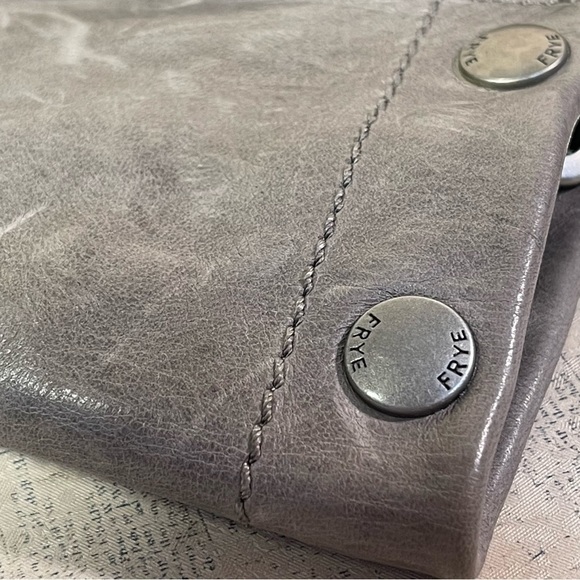 Frye Melissa Shoulder Tote Bag Ice Gray - Picture 9 of 13